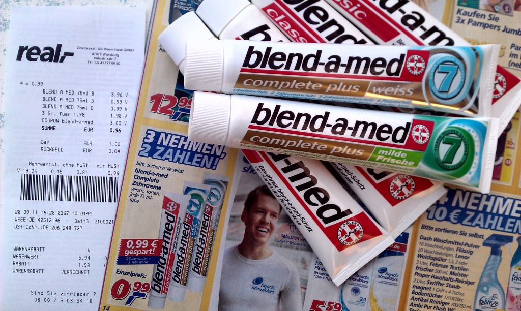 blend-a-med für 16 Cent bei real,-